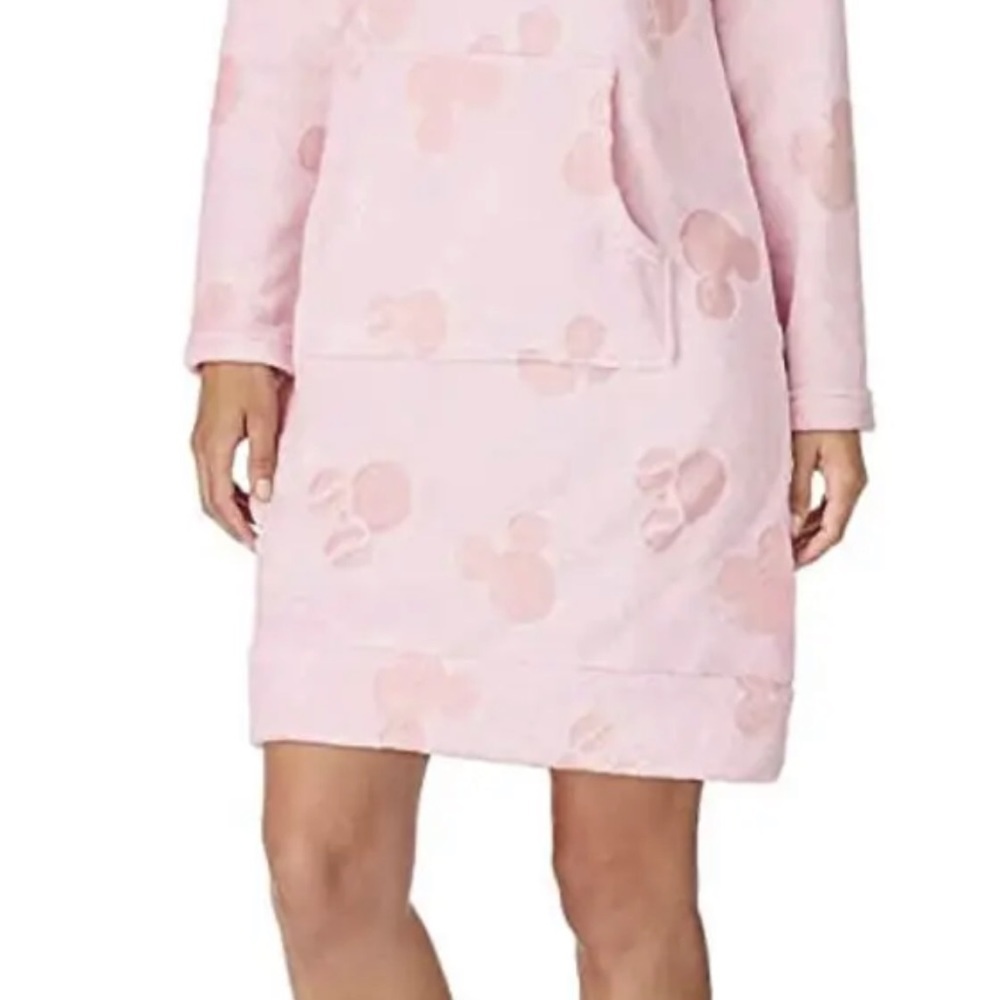 Disney Mickey Head Lounger Pink Sherpa Hood size S - Picture 3 of 11